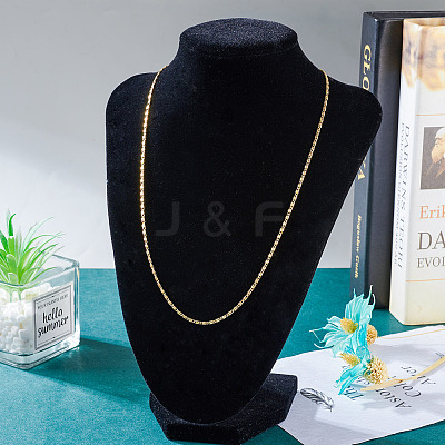 Brass Box Chain Necklace NJEW-TA0001-16-1