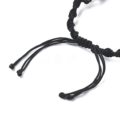 Dyed Natural Quartz Crystal Braided Bead Bracelets BJEW-TA00346-01-1
