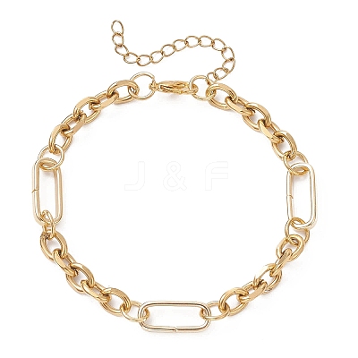 304 Stainless Steel Figaro Chains Bracelets for Women BJEW-JB12775-01-1