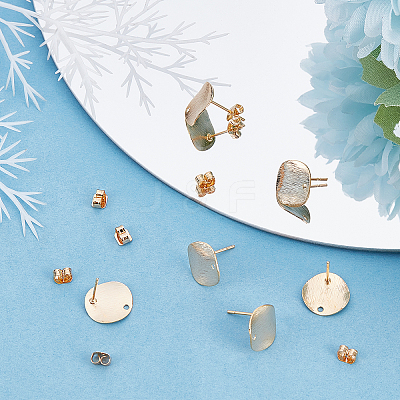 20Pcs Brass Stud Earring Findings KK-BBC0002-39-1