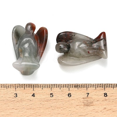 Natural African Bloodstone Gemstone Carved Angle Figurines GG-CBA8396-A05-1