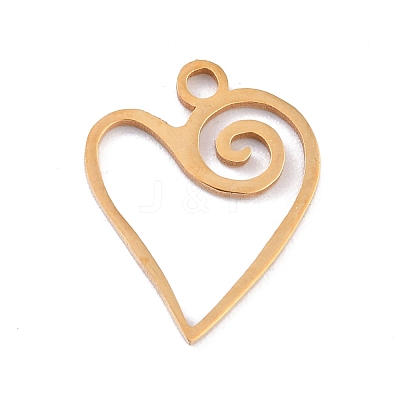 Ion Plating(IP) 201 Stainless Steel Pendants STAS-K003-08G-1