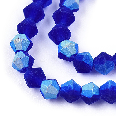 Imitate Austrian Crystal Bicone Frosted Glass Beads Strands GLAA-F029-TM4mm-A06-1