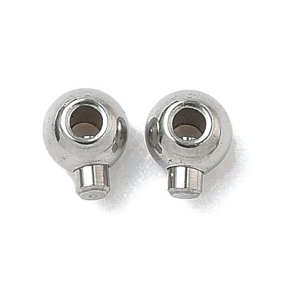 304 Stainless Steel Crimp Beads X-STAS-G361-02P-1