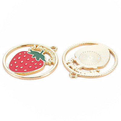 Alloy Enamel Pendants ENAM-S126-102-NR-1