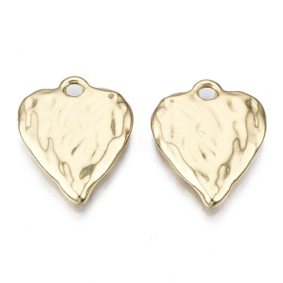 Rack Plating Hammered Alloy Pendants PALLOY-T077-98LG-RS-1