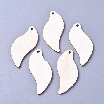 Unfinished Blank Poplar Wood Big Pendants WOOD-D021-15-1