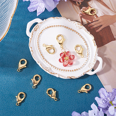8Pcs Brass Lobster Claw Clasps KK-TA0002-70-1