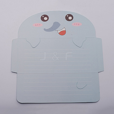 Animal Cartoon Paper Greeting Cards DIY-WH0161-09I-1