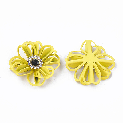 Spray Painted Eco-Friendly Iron Filigree Joiners Links X-IFIN-T009-02C-1