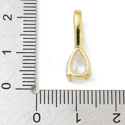 Brass Micro Pave Cubic Zirconia Pendants KK-U050-05G-02-1