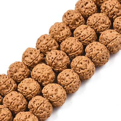 Undyed Natural Rudraksha Beads WOOD-Q047-01B-01-1