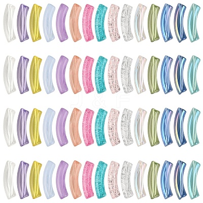 150Pcs 15 Styles Mixed Style Rainbow Iridescent Acrylic Beads OACR-YW0003-19-1