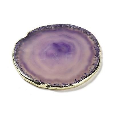 Natural Agate Coaster AJEW-NH0001-04G-02-1