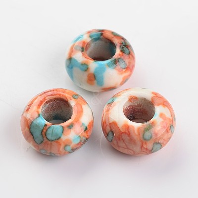 Dyed Rondelle Natural Ocean White Jade Beads X-G-D782-M-1