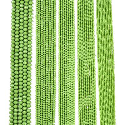 Opaque Solid Color Imitation Jade Glass Beads Strands EGLA-A044-P1mm-D30-1