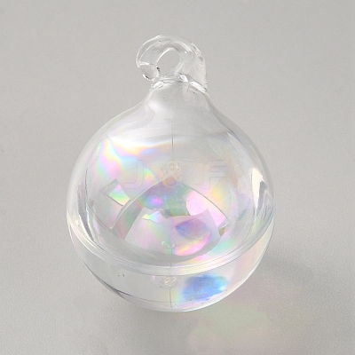 High Borosilicate Glass Bottle Pendants GLAA-WH0010-02C-1