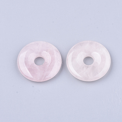 Natural Rose Quartz Pendants G-S349-22D-01-1