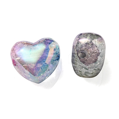 Transparent Crackle Acrylic Beads OACR-P010-14-1