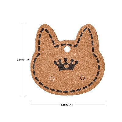 Kraft Paper Earring Display Cards CDIS-D005-08-1