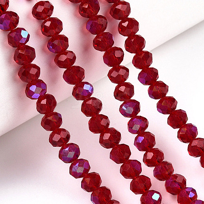 Electroplate Glass Beads Strands EGLA-A034-T2mm-L20-1