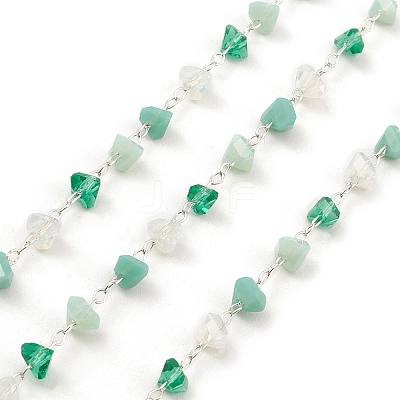 Natural Mixed Gemstone Triangle Beaded Chains CHC-M025-52P-1