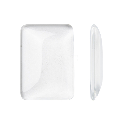 Transparent Rectangle Glass Cabochons GGLA-R025-33x23-1