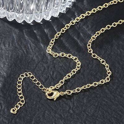 2.7MM Brass Cable Chain Necklaces for Women KK-CBA2293-10G-1