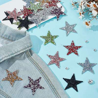 24Pcs 8 Colors Plastic Clothing Patches DIY-FG0006-21-1