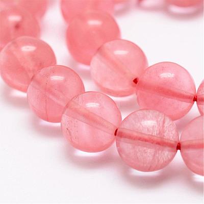 Cherry Quartz Glass Bead Strands G-P256-06-8mm-1