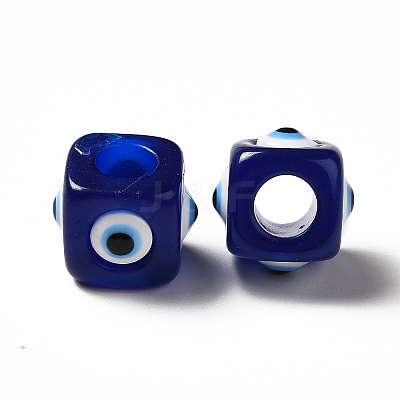 Resin Evil Eye European Beads X-RESI-A021-01-1