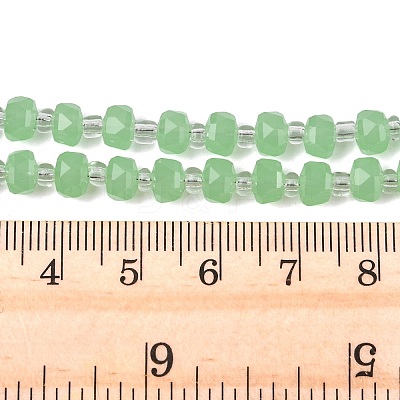 Imitation Jade Glass Beads Strands GLAA-P076-01B-02-1