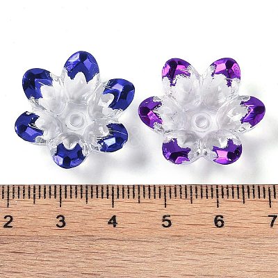 Plating Acrylic Bead Caps OACR-H118-06-1