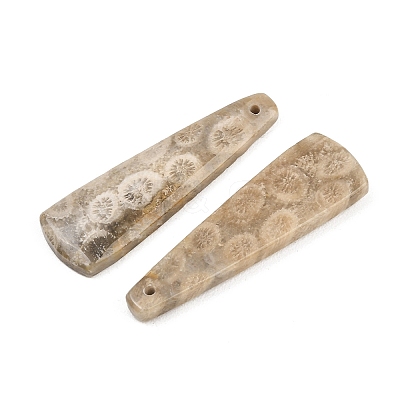 Natural Fossil Coral Pendants G-B187-01C-03-1