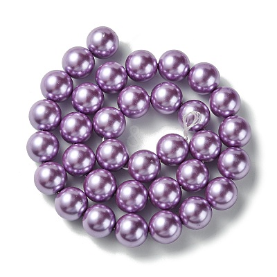Eco-Friendly Dyed Glass Pearl Round Beads Strands HY-A002-12mm-RB056-1