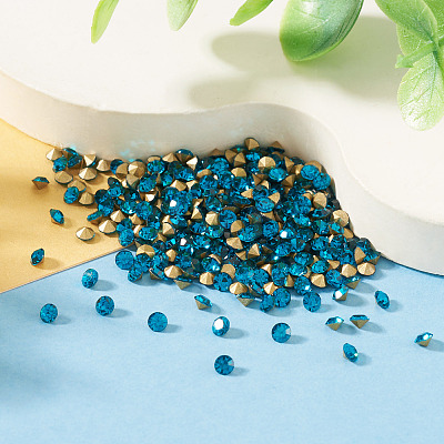 1 Bag Pointed Back Glass Rhinestone Cabochons RGLA-TADJ0001-01A-04-1