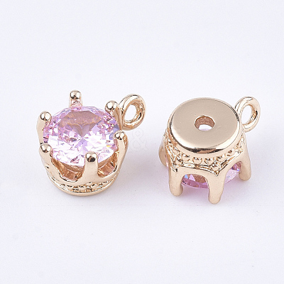 Transparent Glass Charms GLAA-T007-17E-1