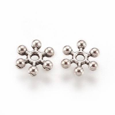 Tibetan Style Alloy Spacer Beads TIBEB-1171-AS-LF-1