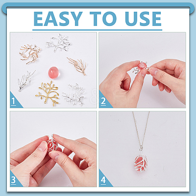 12Pcs 6 Styles Brass Pendants KK-AR0001-91-1
