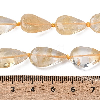 Heated Natural Citrine Beads Strands G-L650-H01-02-1