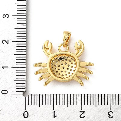 Brass Micro Pave Cubic Zirconia Pendants KK-P320-01A-G-1