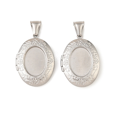 316 Stainless Steel Locket Pendants STAS-K321-07P-1