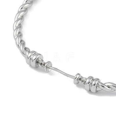 Brass Twisted Chain Bracelet Making KK-U020-14P-1