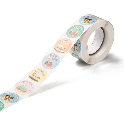 Birthday Themed Pattern Self-Adhesive Stickers DIY-E023-08F-1