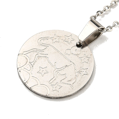 Non-Tarnish Constellation Pendant Necklaces NJEW-S422-04P-02-1