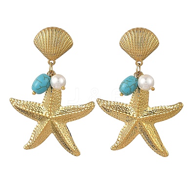 Ion Plating(IP) 304 Stainless Steel Stud Earrings EJEW-JE07478-1