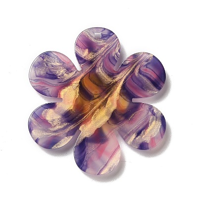 Two Tone Acrylic Big Pendants OACR-B008-D05-1