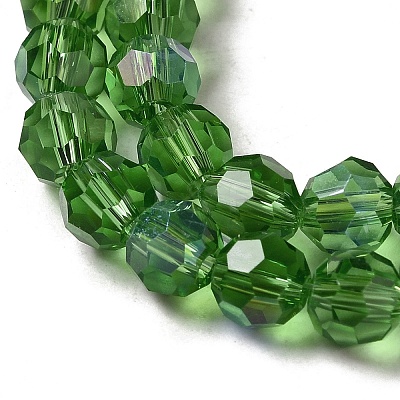 Electroplate Transparent Glass Beads Strands EGLA-A035-T6mm-L11-1