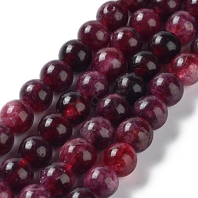 Dyed Natural Malaysia Jade Beads Strands G-G021-01A-04-1
