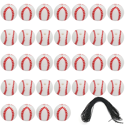 DIY Baseball Shape Beaded Bracelet Making Kit DIY-CA0005-06-1